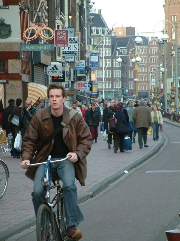 Cyclist on Rokin