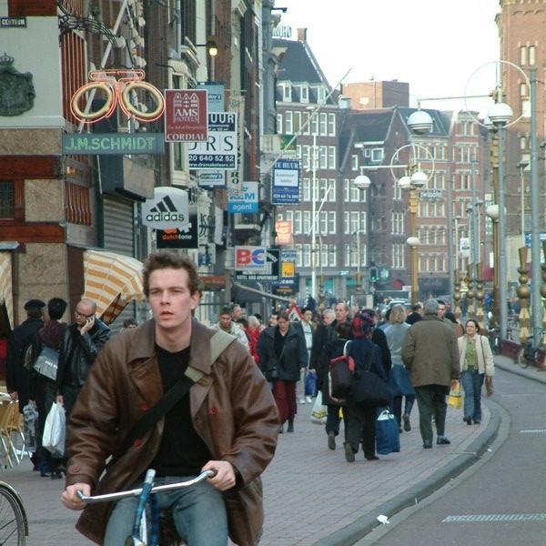 Cyclist on Rokin