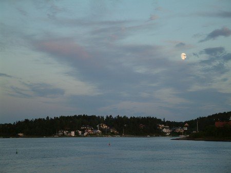 Moonlit fjord