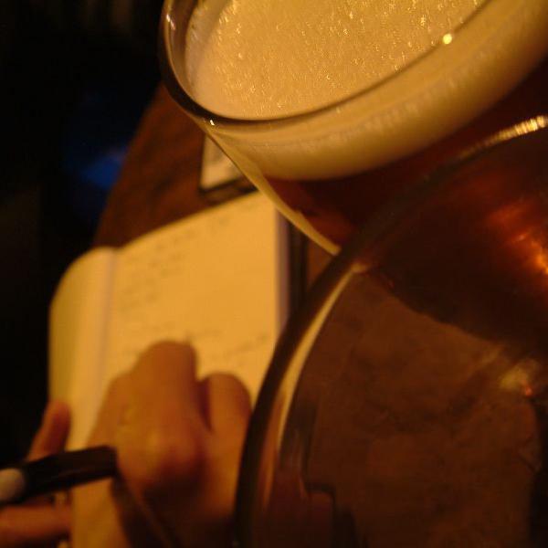Writing in the pub