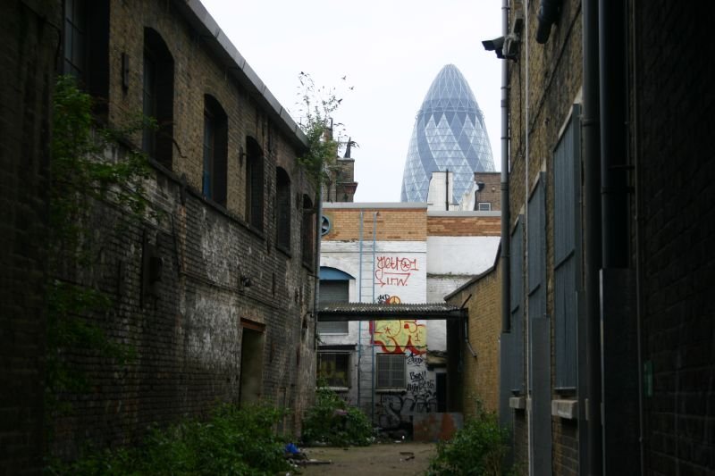 Alley and the gherkin