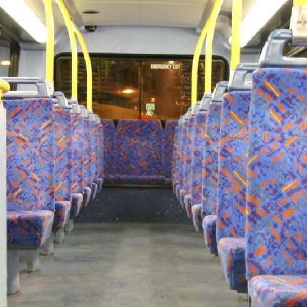 Empty night bus seats