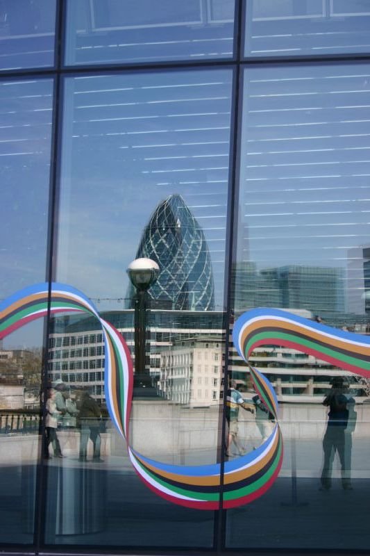 Gherkin reflected in City Hall