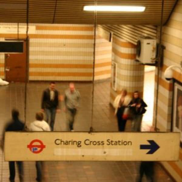 Inside Charing Cross station