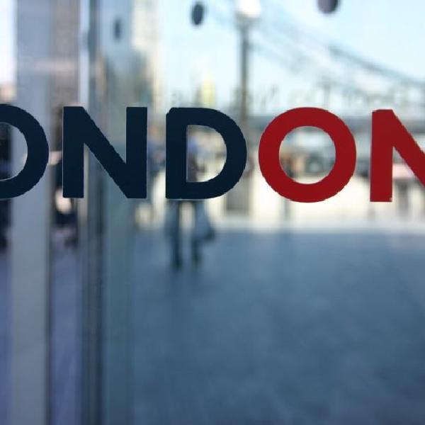 London logo on glass