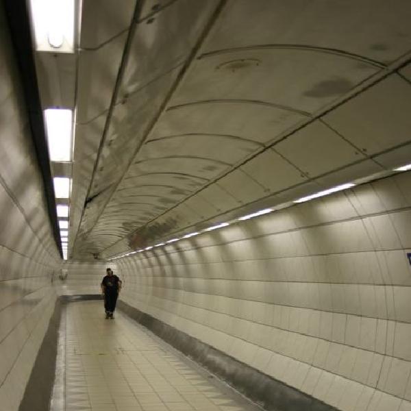 Man in a tunnel