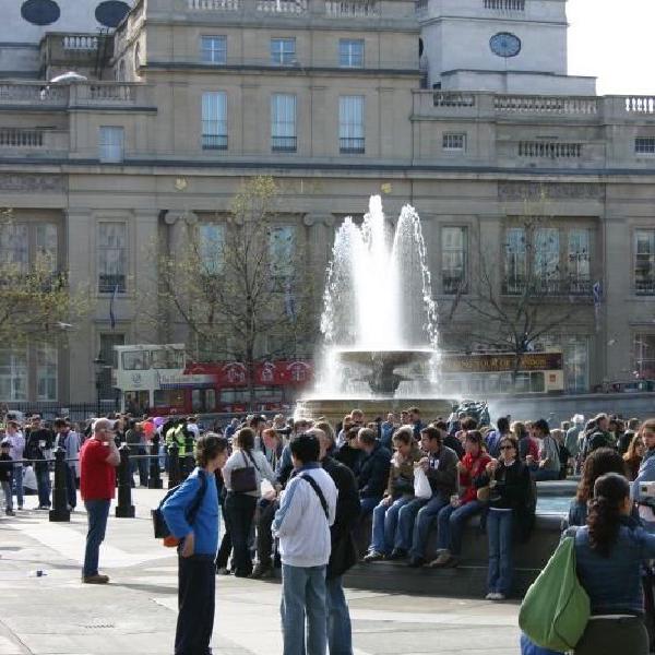 People in Trafalgar Square
