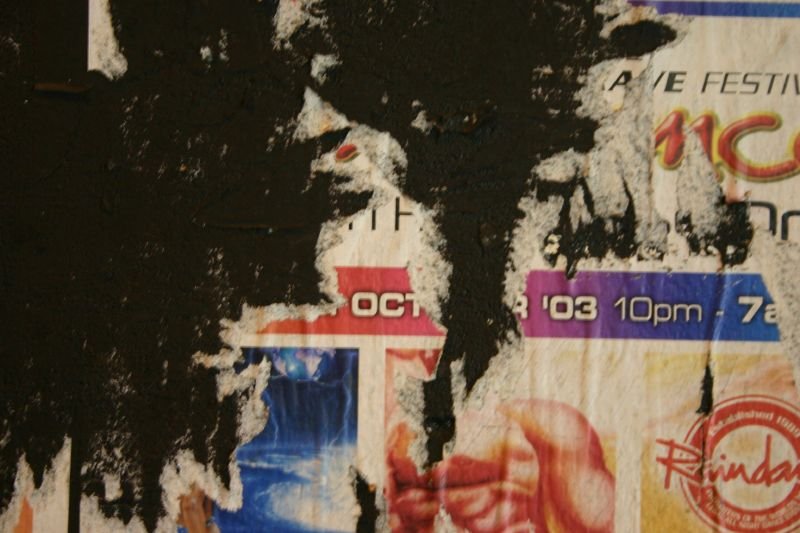 Torn poster