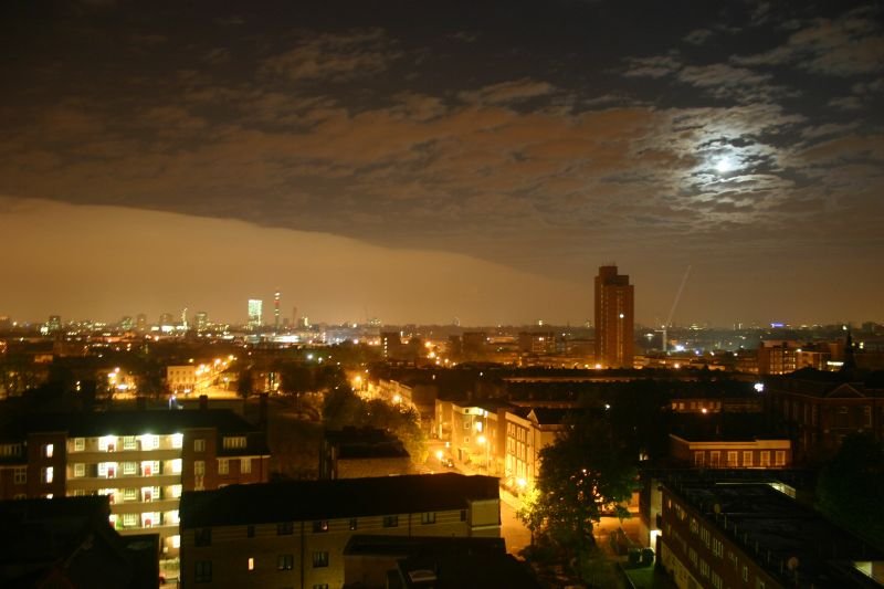 View over Camden at night