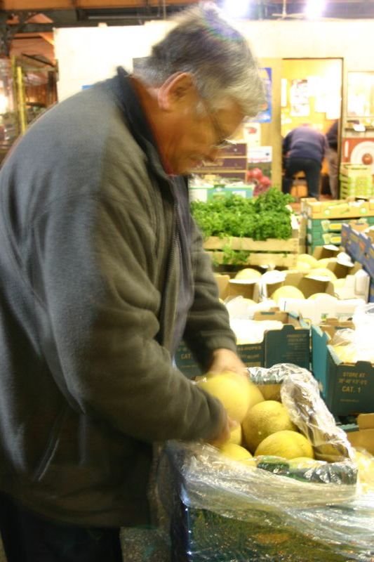 Checking the melons
