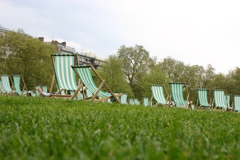 Empty deckchairs