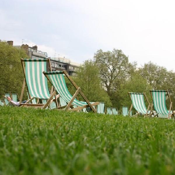 Empty deckchairs