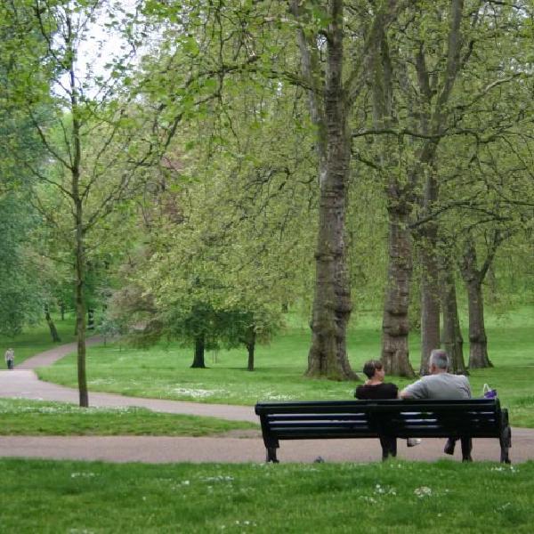People on bench