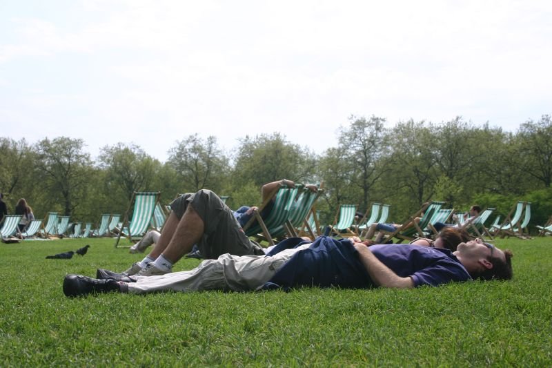 Relaxing in the park