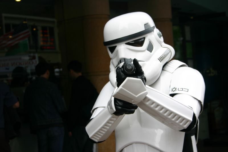 Stormtrooper aiming (I surrender!)