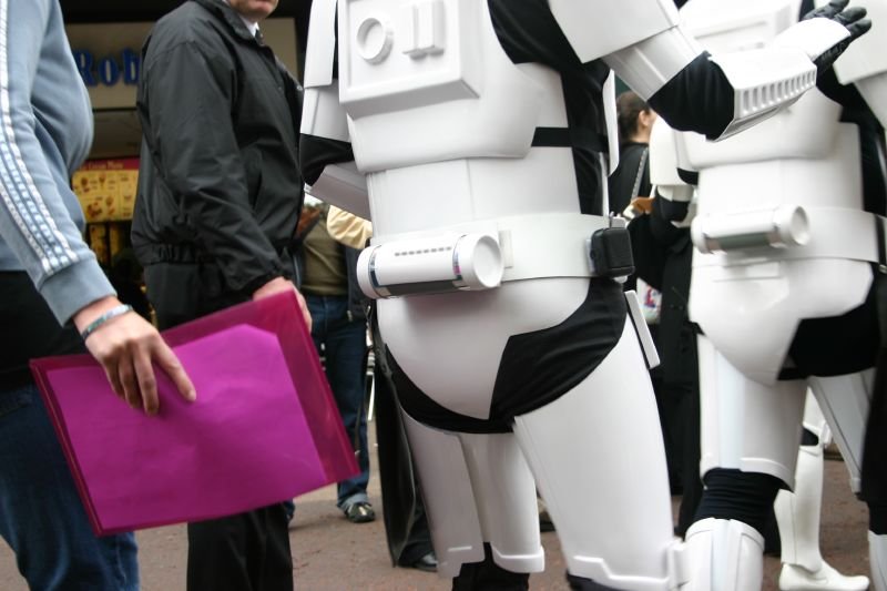 Stormtroopers being protected