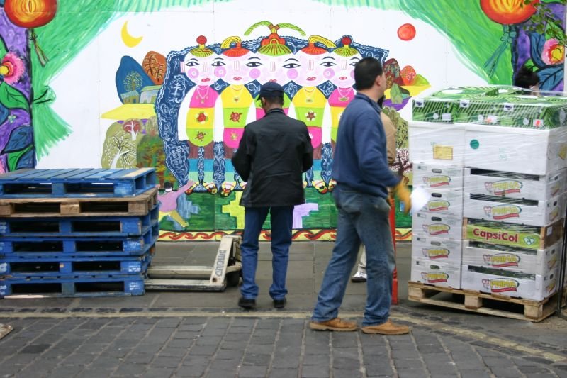 Unloading produce