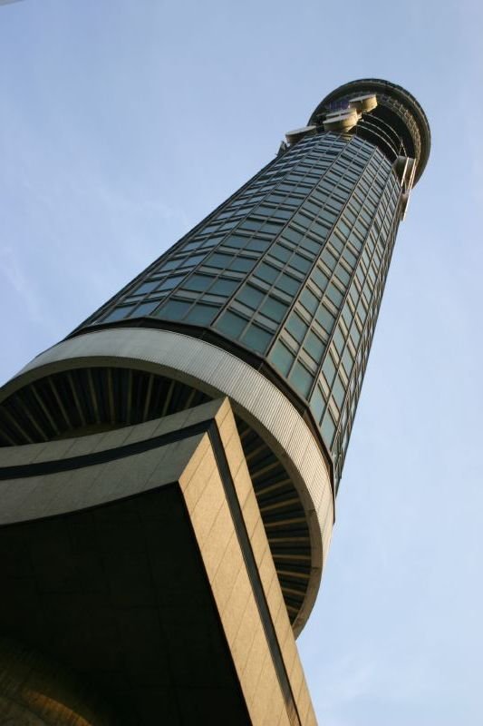 BT Tower from beneath