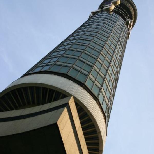 BT Tower from beneath