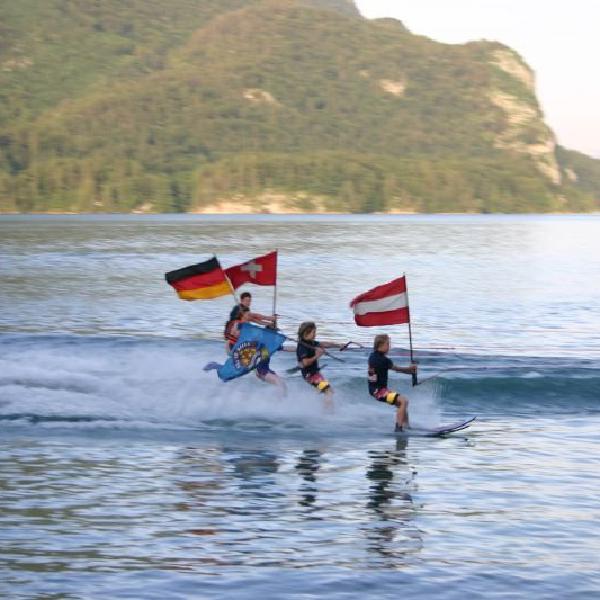 Flying their flags