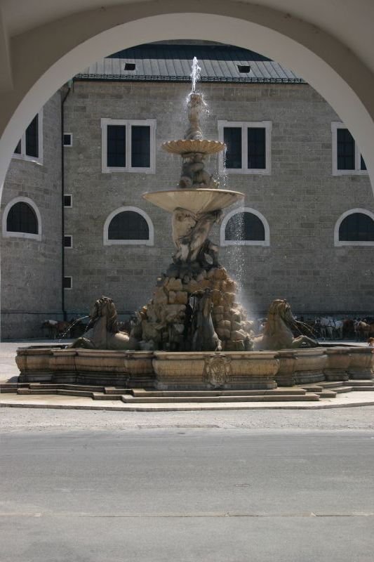 Fountain through the arch