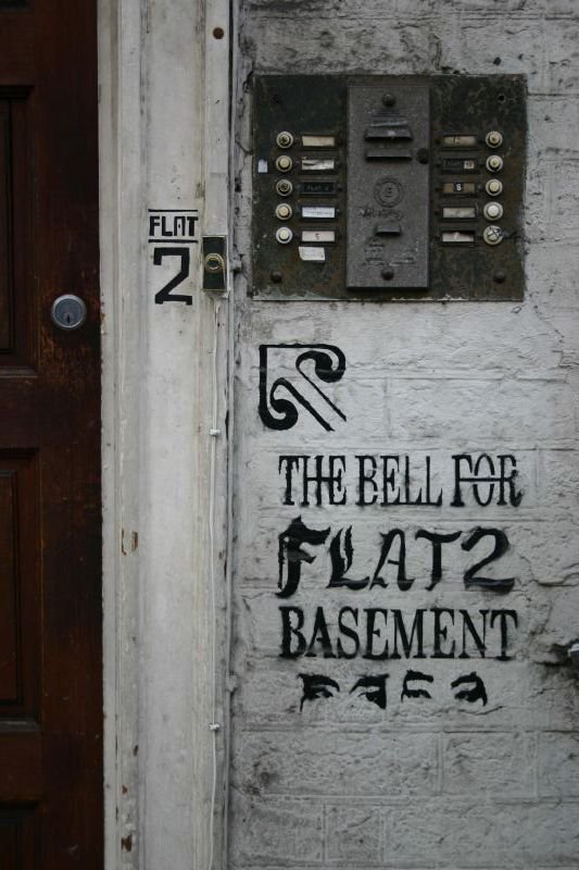 The bell for Flat 2 basement