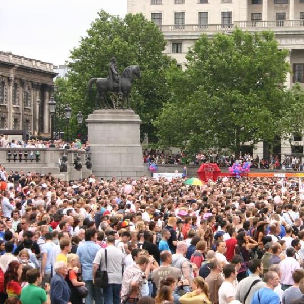 Crowds gathering