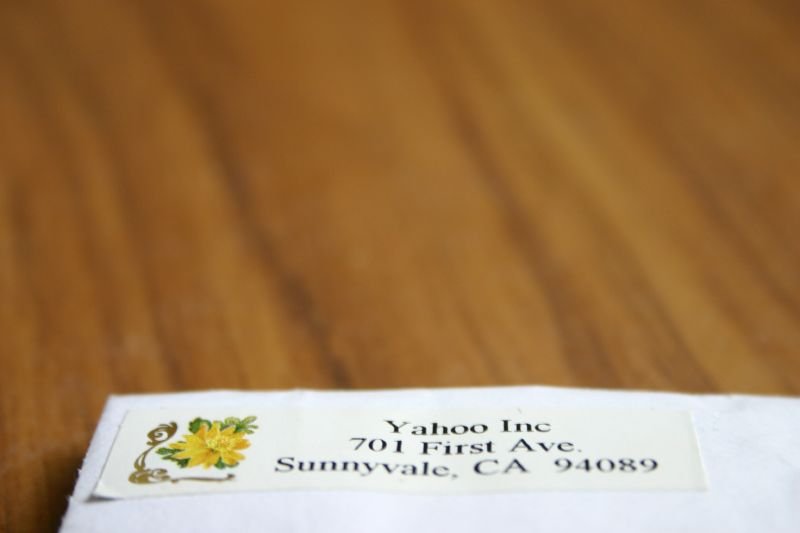 Letter from Yahoo!