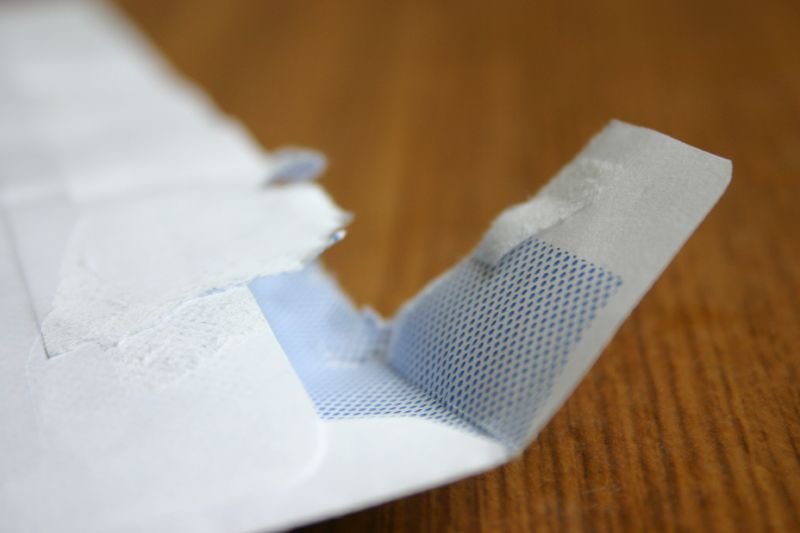 Opening a letter