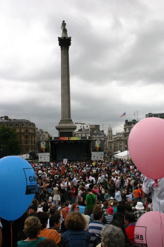Stage under Nelson's Column