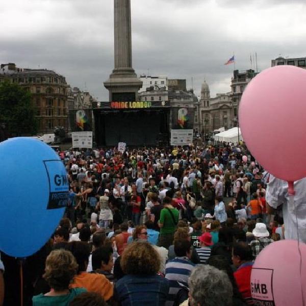 Stage under Nelson's Column