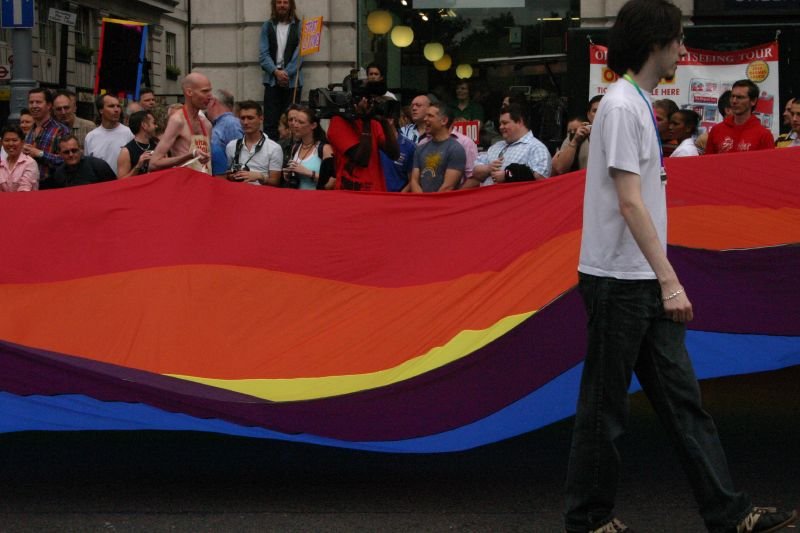 Walking with the flag