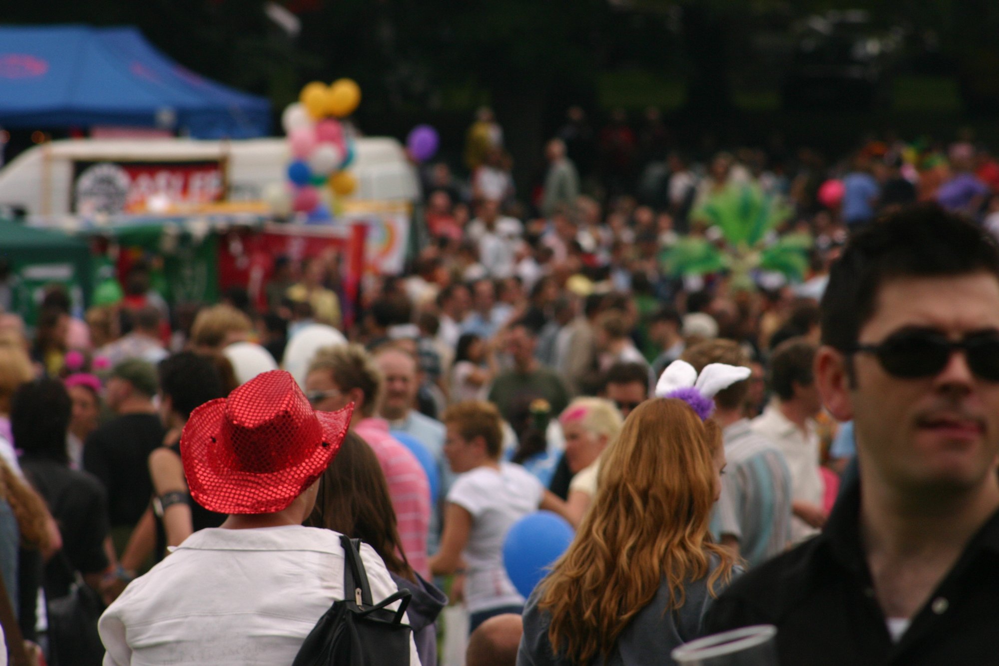 Looking into the crowd