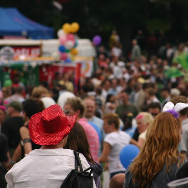 Looking into the crowd