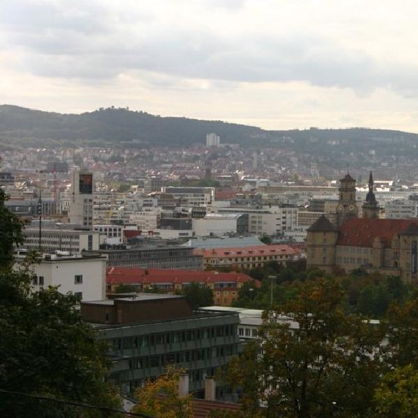 Looking down into Stuttgart