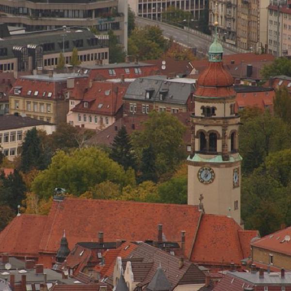 Looking down into the city
