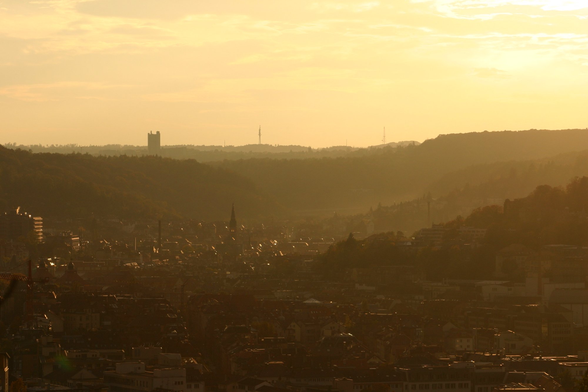 Setting sun
