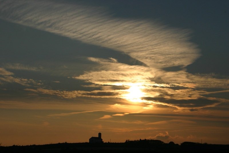 Sky over Jurby church