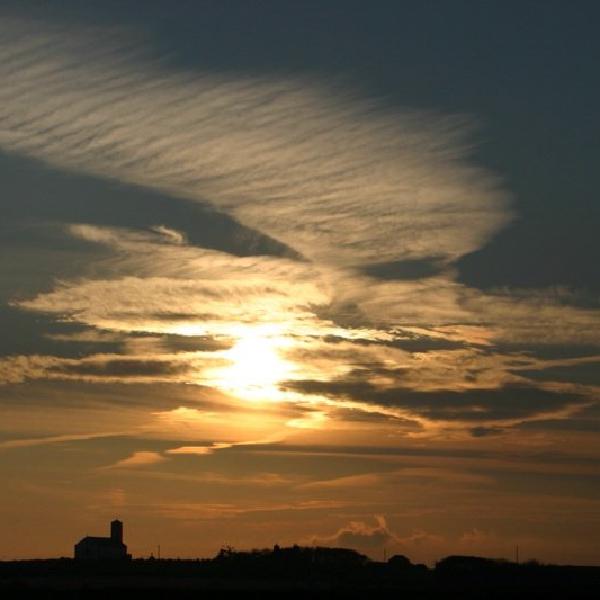 Sky over Jurby church