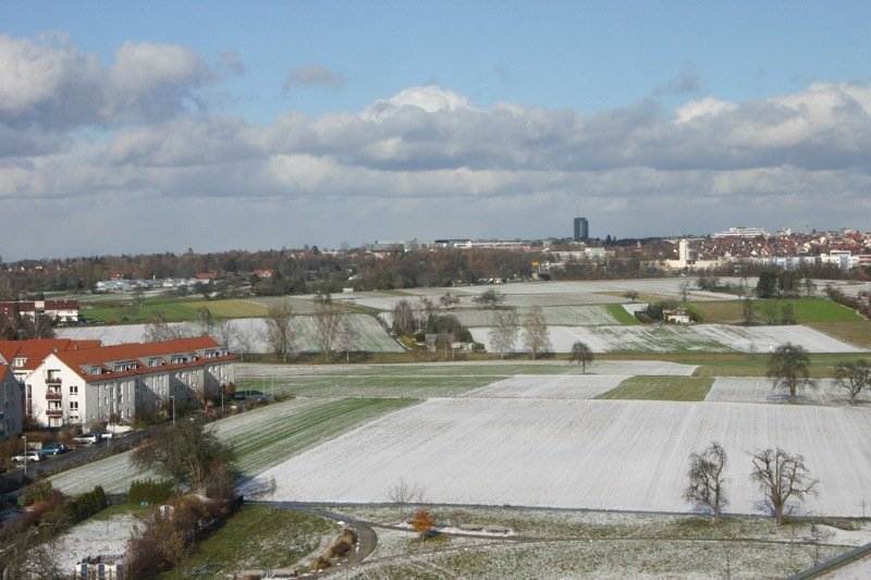 Die Felder der Schnee