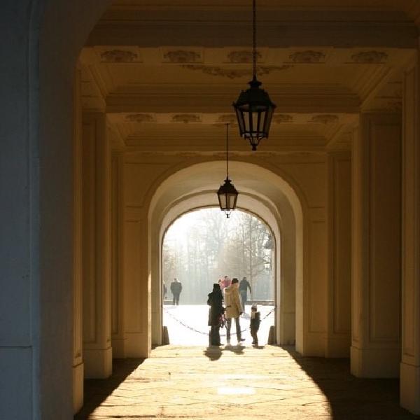 Through the arch