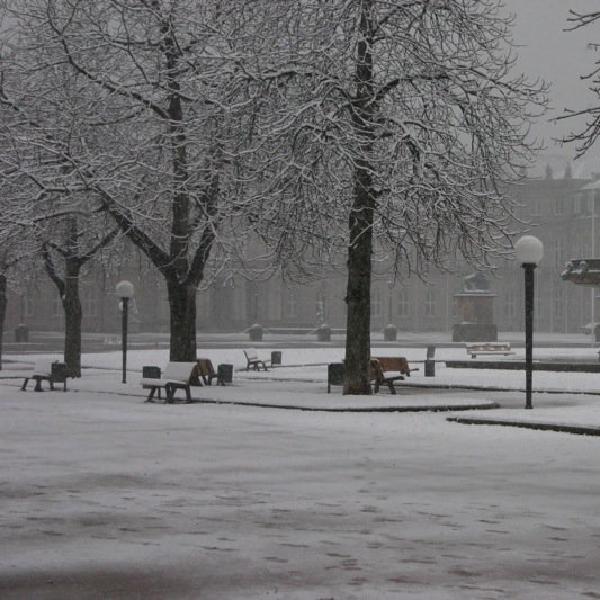 Schlossplatz in the snow