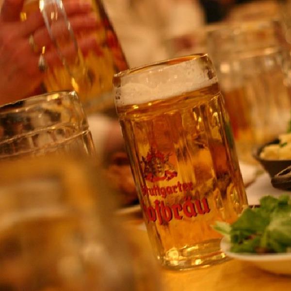 Beer and a salad