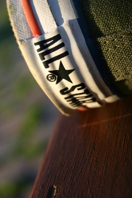 Lying on the bench