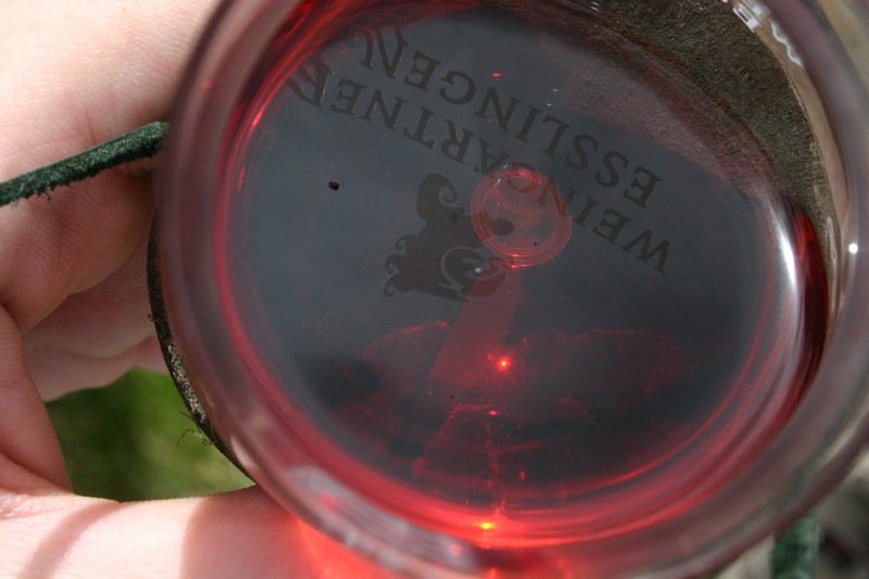 Red wine reflection