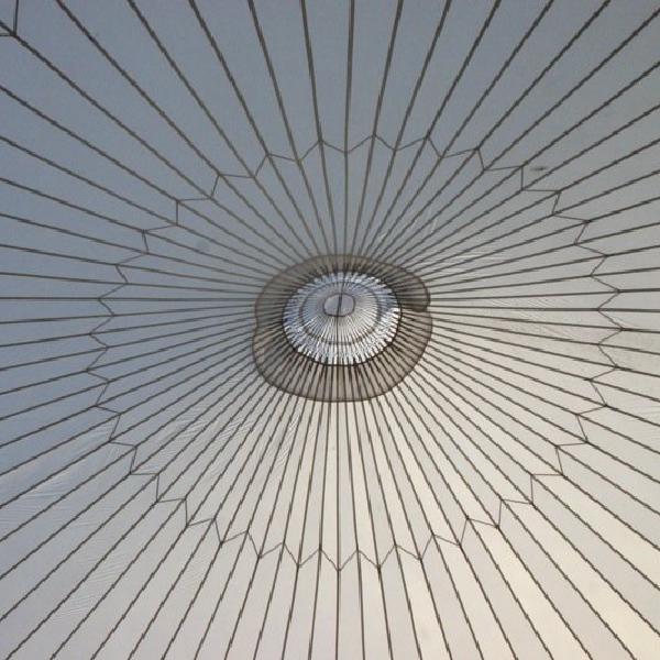 Under the tent