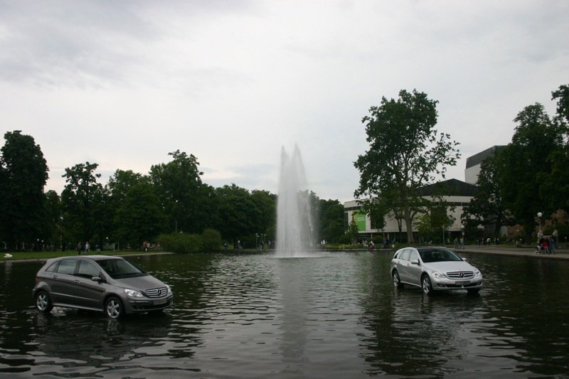 Floating on water