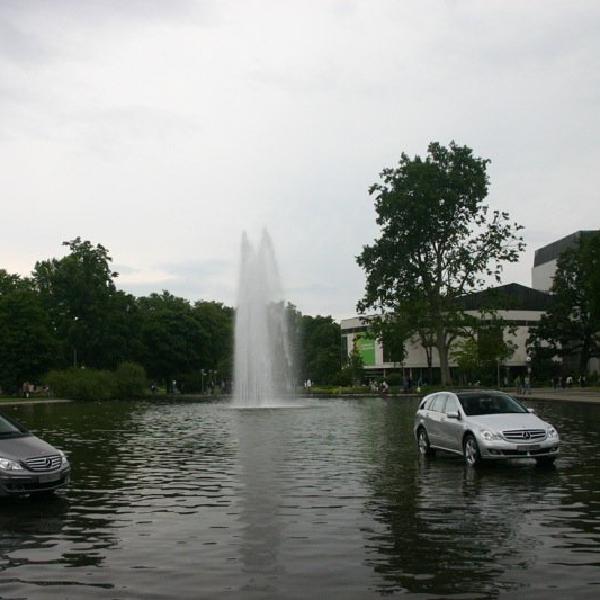 Floating on water
