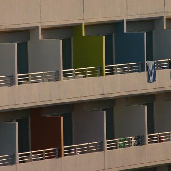 Hanging the towels out to dry