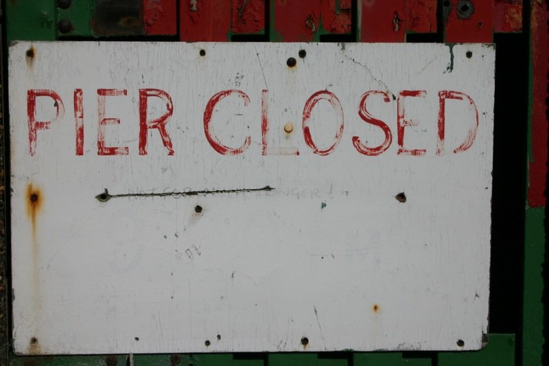 Pier closed for quite some time